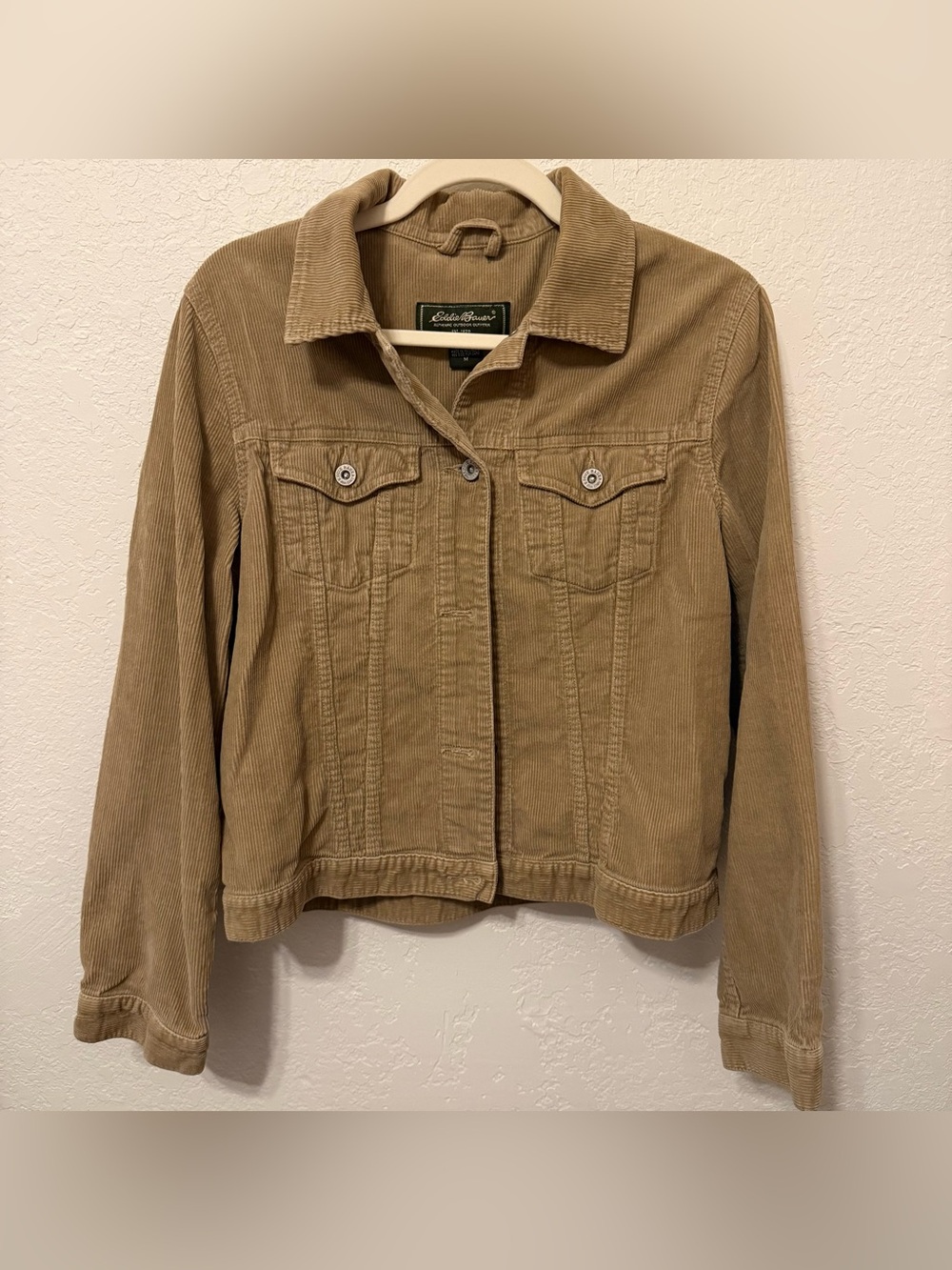 Vintage Eddie Bauer Women's Tan Corduroy Jacket